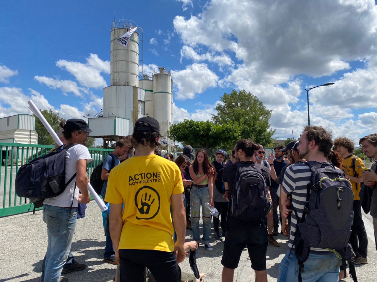 Blocage de l'usine Lafarge Montaudran