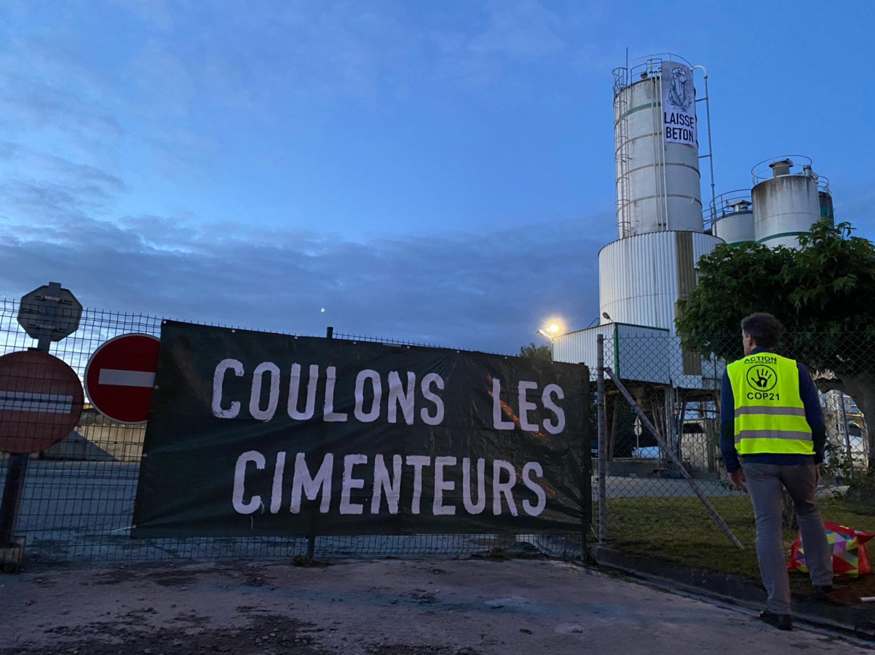 Blocage de l'usine Lafarge Montaudran