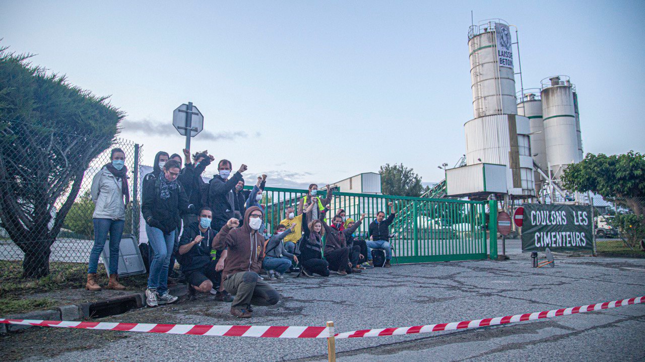 Blocage de l'usine Lafarge Montaudran
