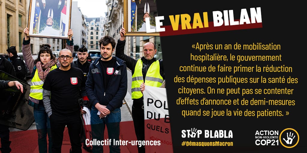 Le bilan de Macron avec le collectif inter-urgence