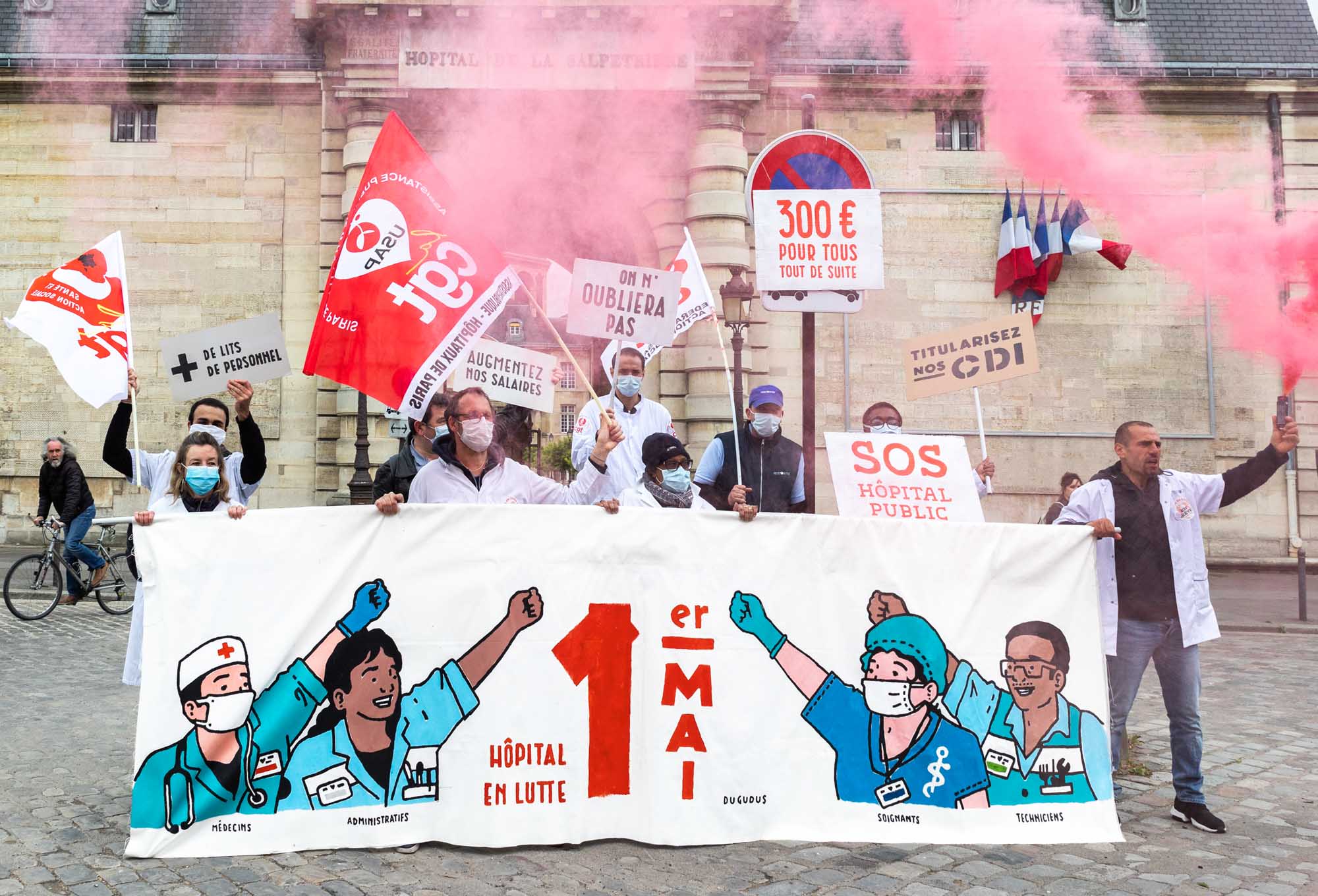 Mobilisations du premier mai 2020 pour la préservation des travailleurs, des militant.es et citoyen.es de la CGT de mobilisent