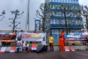 ANV-COP21 en soutien à Scientifiques en rébellion pour dénoncer les pratiques climaticides de Total : image à la une